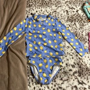 Lemon long sleeved children’s bathing suit